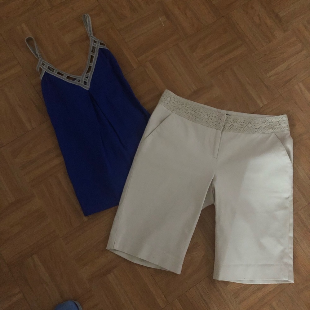 INC khaki short set!